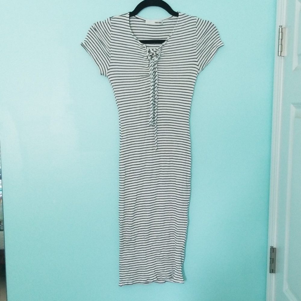 Striped bodycon dress